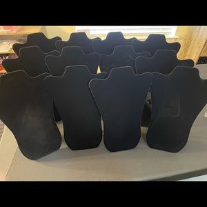 Set of 12 Necklace Display Easels Black Velvet